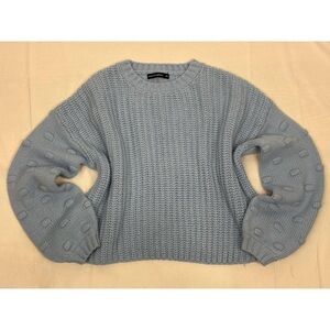 moon & madison Sky Blue Textured Sweater